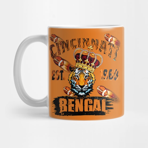 cincinnati bengal football ohio est 1968 retro vintage look by nowsadmahi